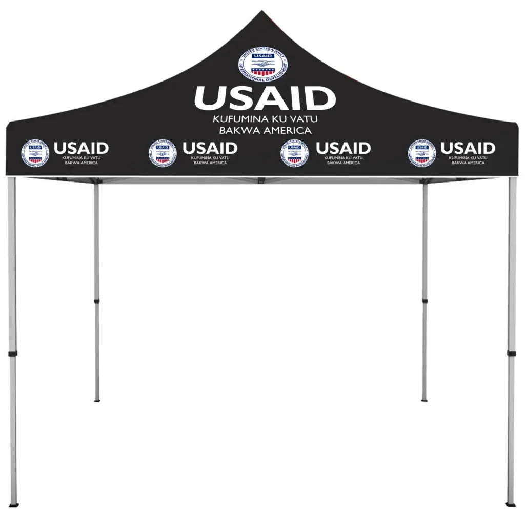 USAID Luvale - ONE CHOICE 10 ft. Steel Canopy Tent Dye-Sub Graphic Package