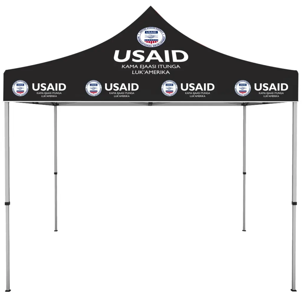 USAID Ateso - ONE CHOICE 10 ft. Steel Canopy Tent Dye-Sub Graphic Package