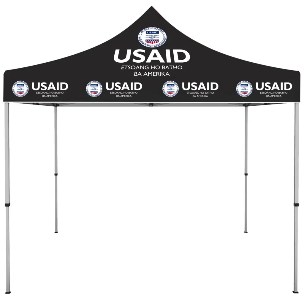 USAID Sesotho - ONE CHOICE 10 ft. Steel Canopy Tent Dye-Sub Graphic Package