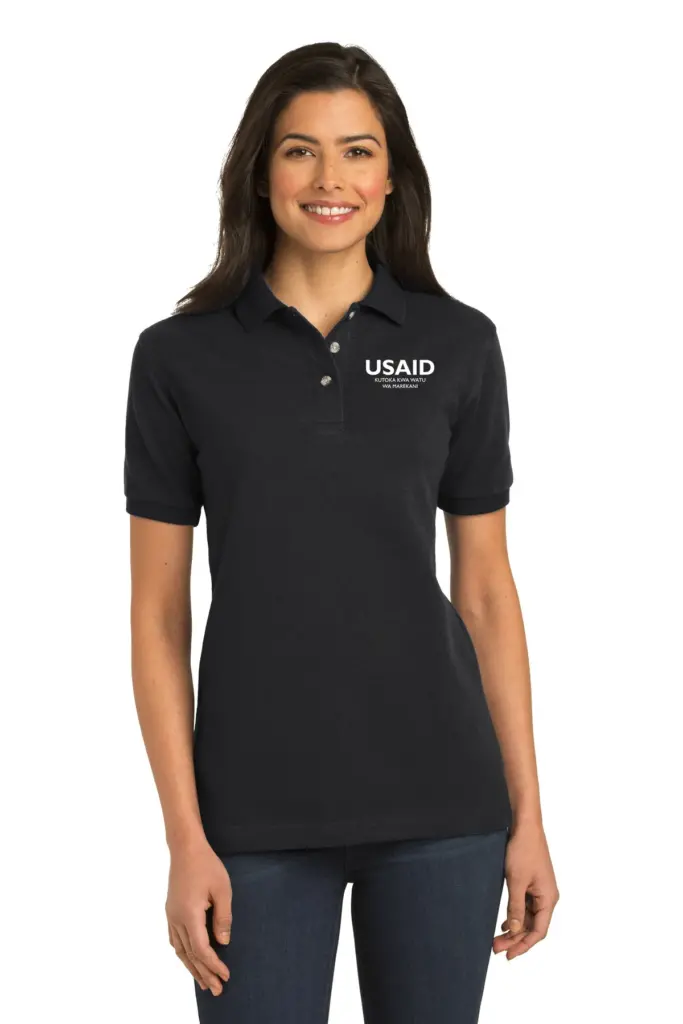 USAID Swahili Port Authority Ladies Heavyweight Cotton Pique Polo Shirt