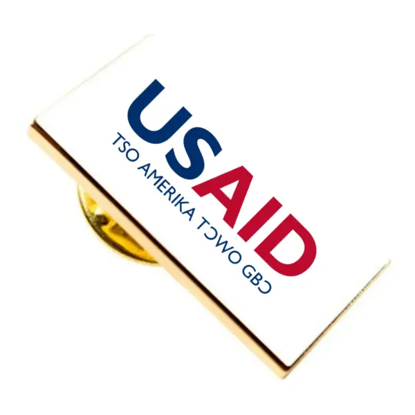 USAID Ewe Brandmark Lapel Pins with Military Clutch Rectangular Min 100 pcs