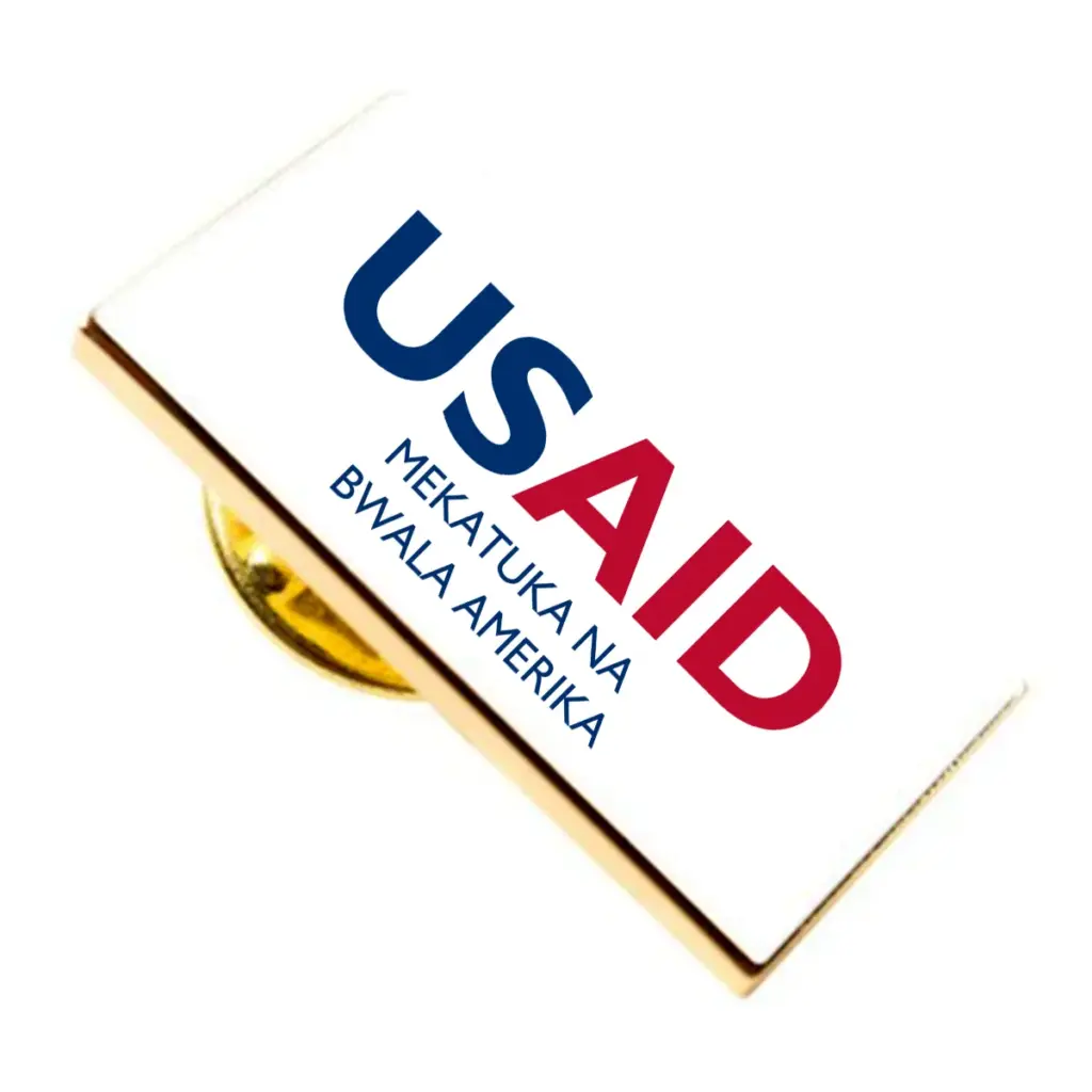USAID Kikongo Brandmark Lapel Pins with Military Clutch Rectangular Min 100 pcs