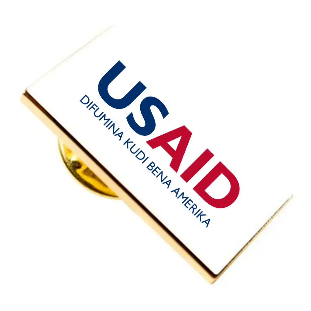 USAID Luba Brandmark Lapel Pins with Military Clutch Rectangular Min 100 pcs