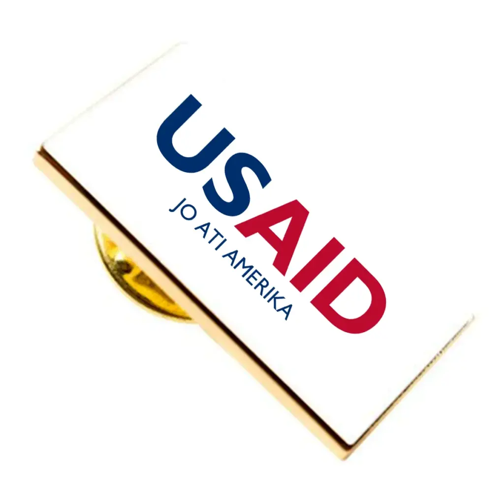 USAID Otuho Brandmark Lapel Pins with Military Clutch Rectangular Min 100 pcs