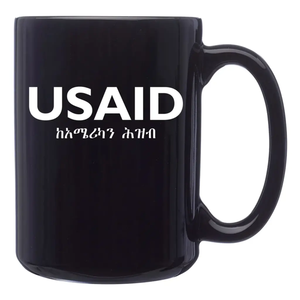 USAID Amharic - 15 Oz. Large El Grande Coffee Mugs