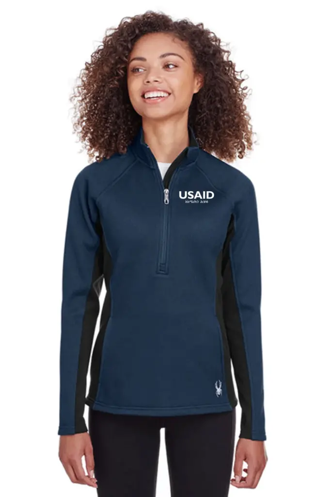 USAID Amharic SPYDER Ladies Constant Half-Zip Sweater