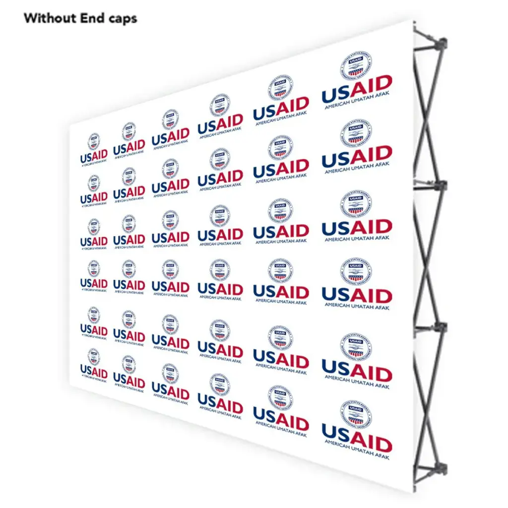 USAID Afar ONE CHOICE 10 Ft. Fabric Pop Up Display - 89"H Straight Graphic Package