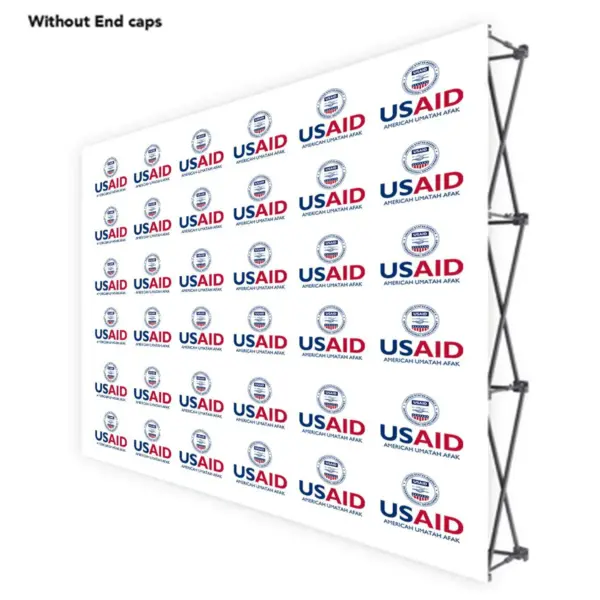 USAID Afar ONE CHOICE 10 Ft. Fabric Pop Up Display - 89"H Straight Graphic Package