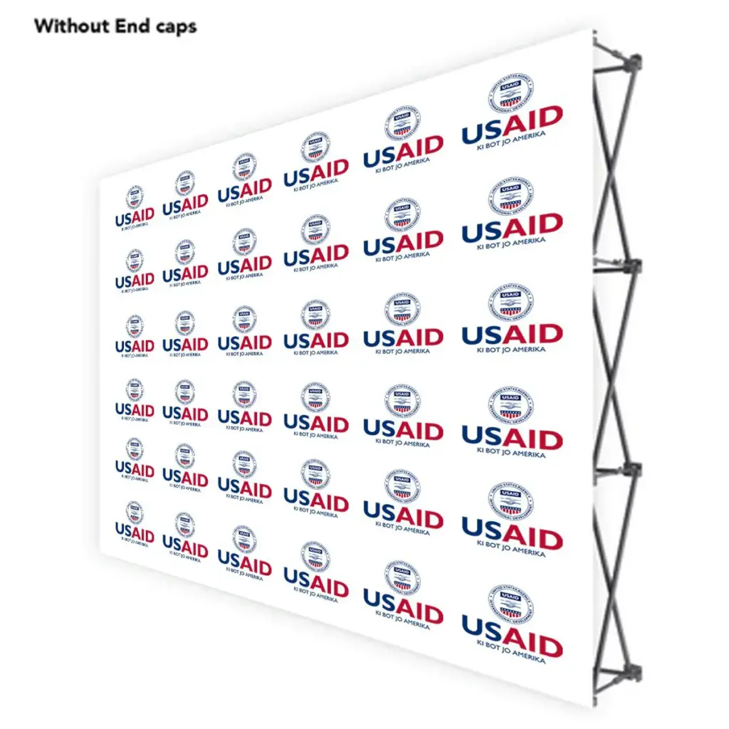 USAID Acholi ONE CHOICE 10 Ft. Fabric Pop Up Display - 89"H Straight Graphic Package