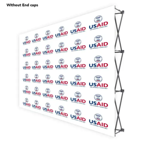USAID Ewe ONE CHOICE 10 Ft. Fabric Pop Up Display - 89"H Straight Graphic Package