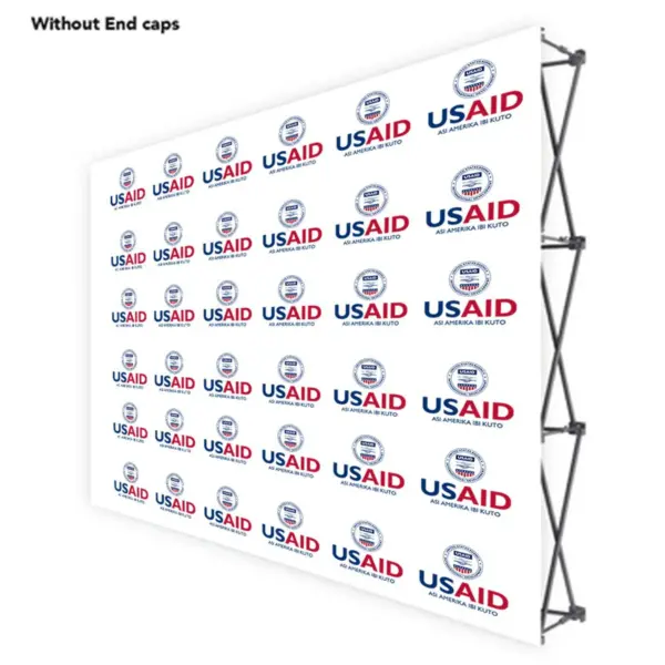 USAID Gonja ONE CHOICE 10 Ft. Fabric Pop Up Display - 89"H Straight Graphic Package