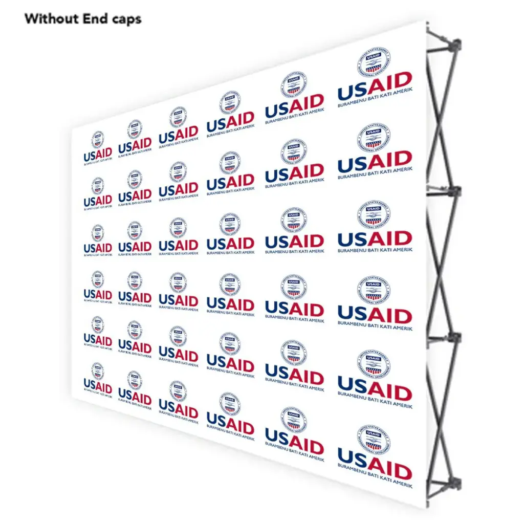 USAID Joola ONE CHOICE 10 Ft. Fabric Pop Up Display - 89"H Straight Graphic Package