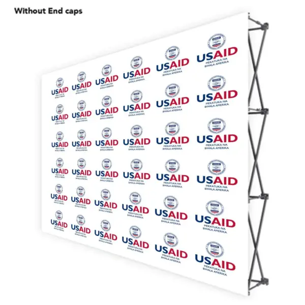USAID Kikongo ONE CHOICE 10 Ft. Fabric Pop Up Display - 89"H Straight Graphic Package