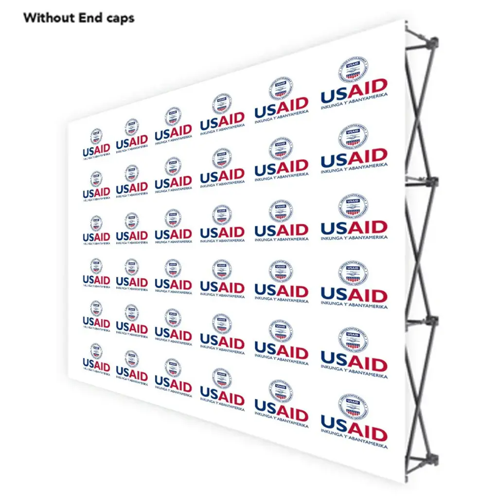 USAID Kinywarwanda ONE CHOICE 10 Ft. Fabric Pop Up Display - 89"H Straight Graphic Package
