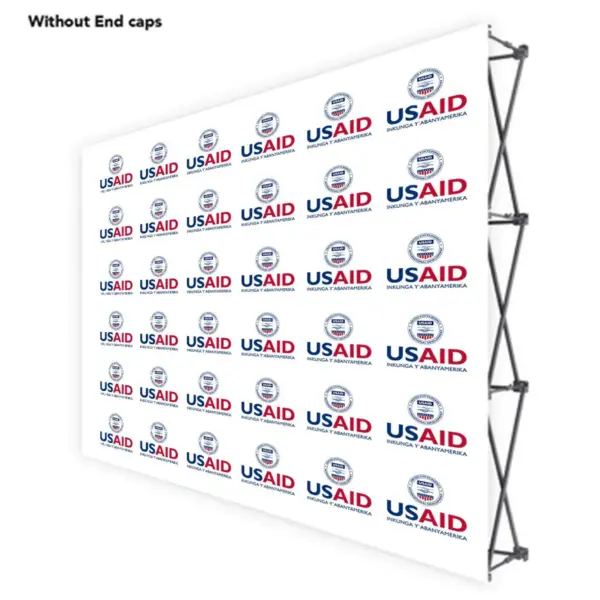 USAID Kinywarwanda ONE CHOICE 10 Ft. Fabric Pop Up Display - 89"H Straight Graphic Package
