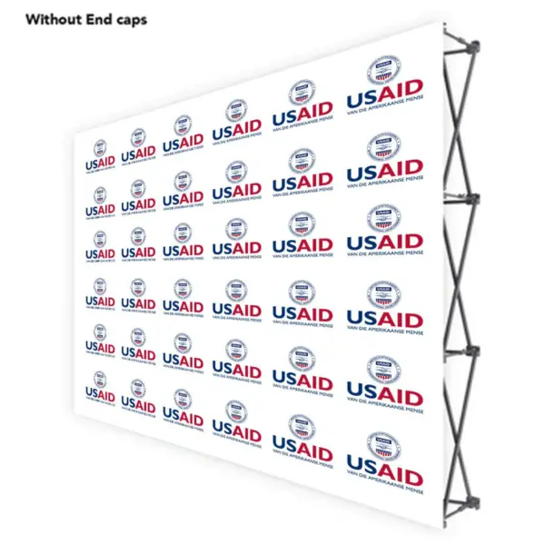 USAID Afrikaans ONE CHOICE 10 Ft. Fabric Pop Up Display - 89"H Straight Graphic Package