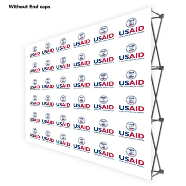 USAID Lozi ONE CHOICE 10 Ft. Fabric Pop Up Display - 89"H Straight Graphic Package