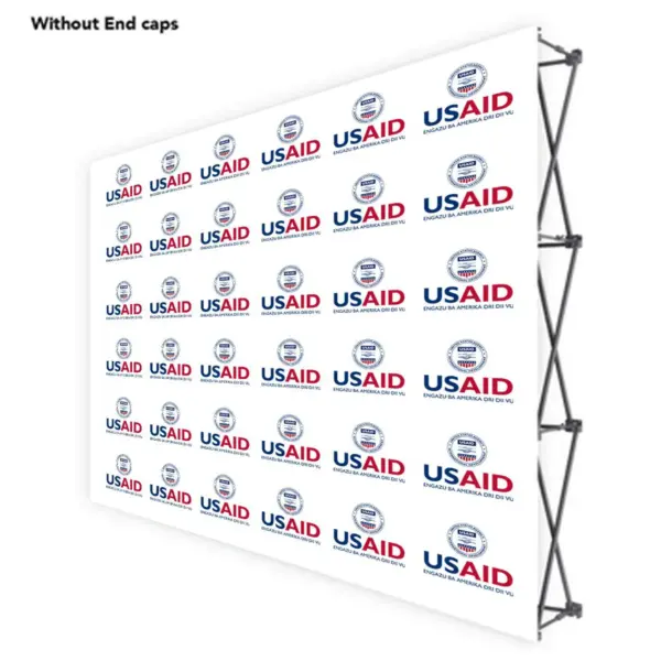USAID Lugbara ONE CHOICE 10 Ft. Fabric Pop Up Display - 89"H Straight Graphic Package