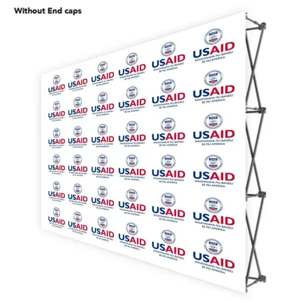 USAID Lugisu ONE CHOICE 10 Ft. Fabric Pop Up Display - 89"H Straight Graphic Package