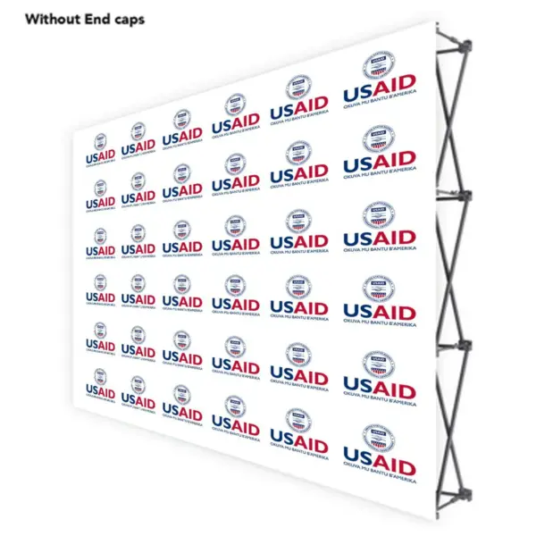 USAID Lusoga ONE CHOICE 10 Ft. Fabric Pop Up Display - 89"H Straight Graphic Package