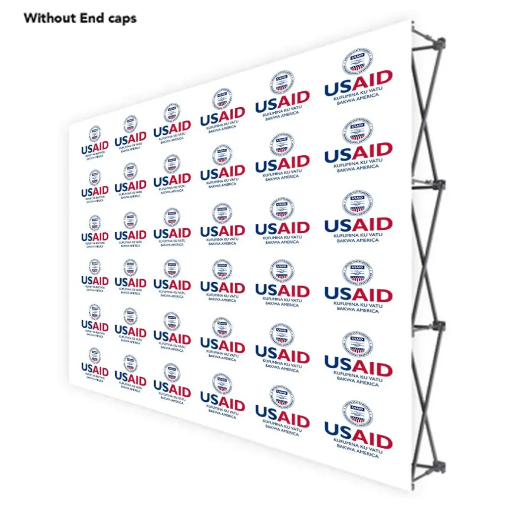 USAID Luvale ONE CHOICE 10 Ft. Fabric Pop Up Display - 89"H Straight Graphic Package