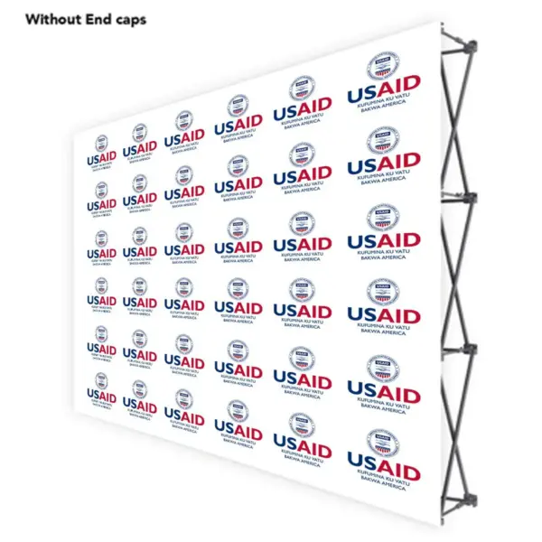 USAID Luvale ONE CHOICE 10 Ft. Fabric Pop Up Display - 89"H Straight Graphic Package