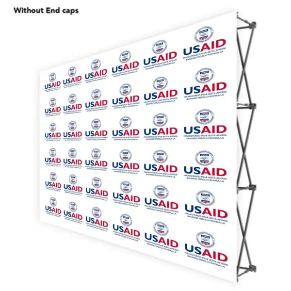 USAID Mandinka ONE CHOICE 10 Ft. Fabric Pop Up Display - 89"H Straight Graphic Package