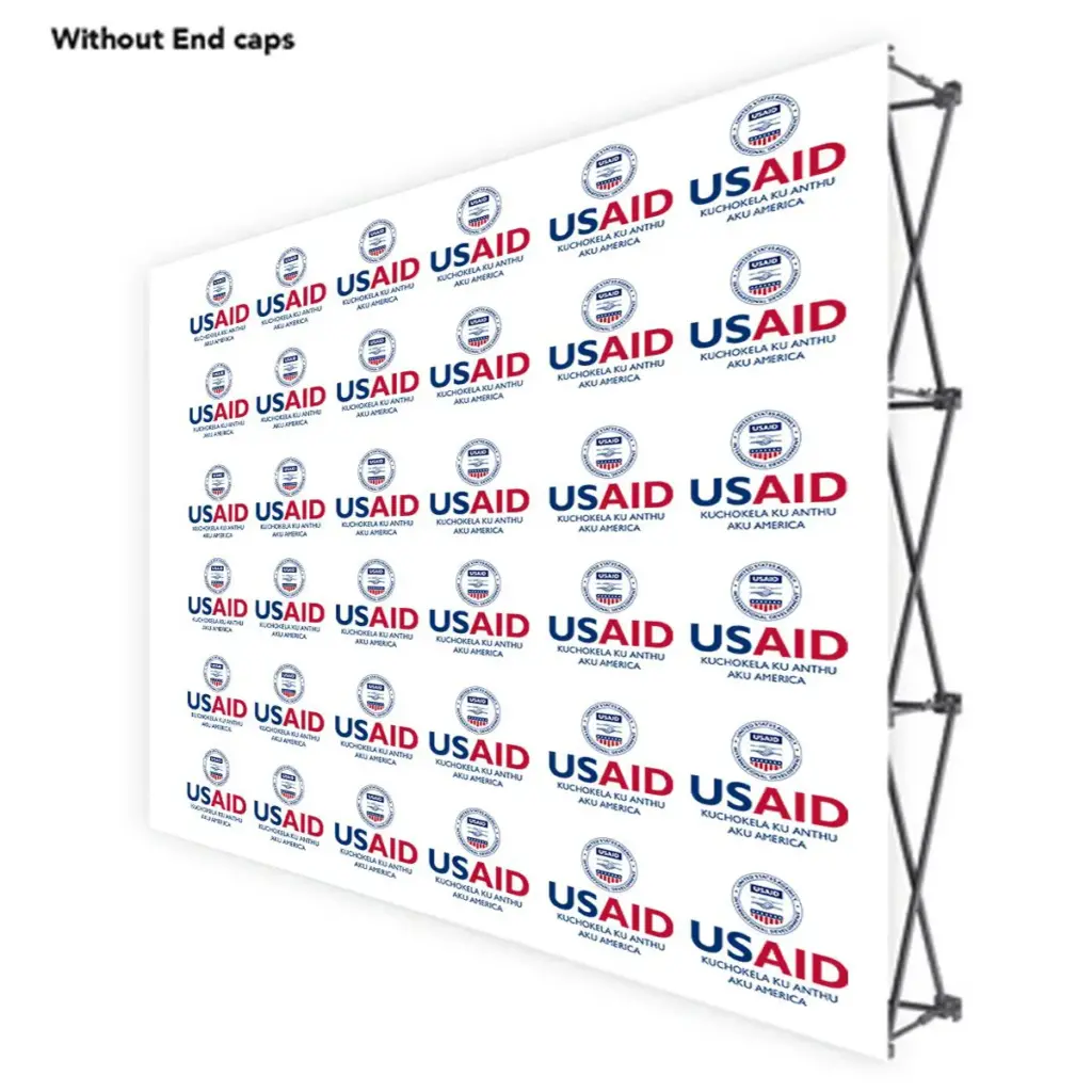 USAID Nyanja ONE CHOICE 10 Ft. Fabric Pop Up Display - 89"H Straight Graphic Package