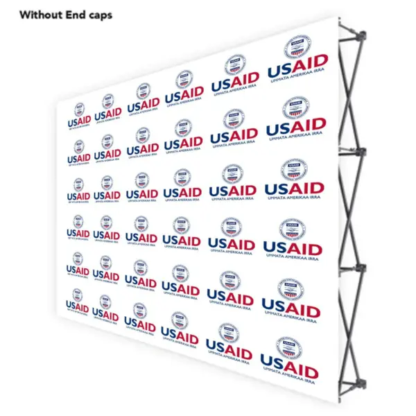 USAID Oromiffa ONE CHOICE 10 Ft. Fabric Pop Up Display - 89"H Straight Graphic Package