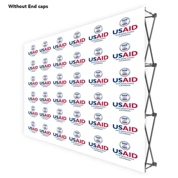USAID Ateso ONE CHOICE 10 Ft. Fabric Pop Up Display - 89"H Straight Graphic Package