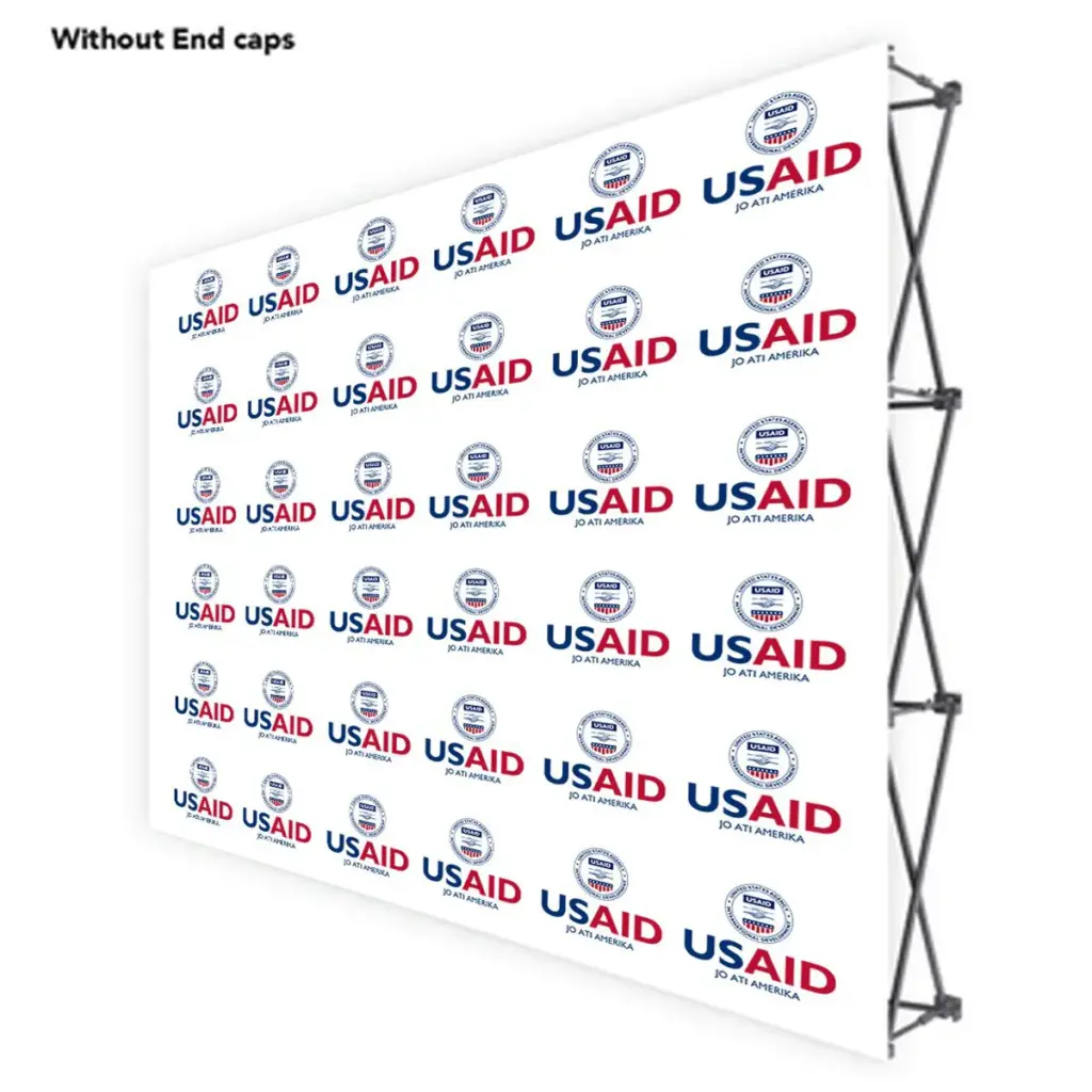 USAID Otuho ONE CHOICE 10 Ft. Fabric Pop Up Display - 89"H Straight Graphic Package