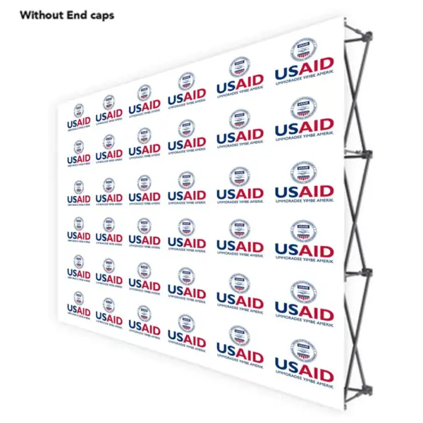 USAID Pulaar ONE CHOICE 10 Ft. Fabric Pop Up Display - 89"H Straight Graphic Package