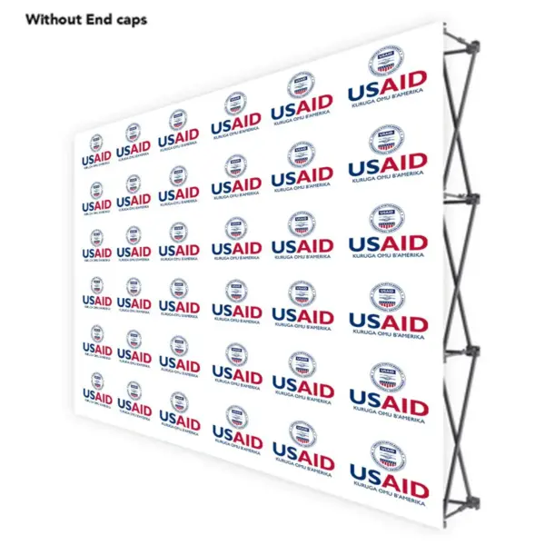 USAID Runyankole ONE CHOICE 10 Ft. Fabric Pop Up Display - 89"H Straight Graphic Package