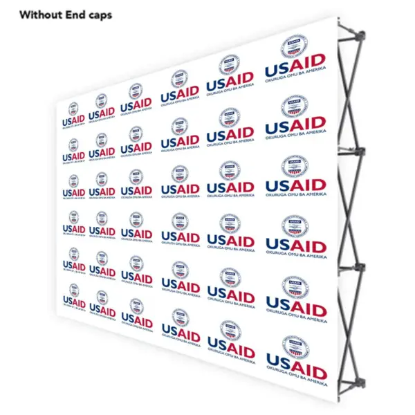 USAID Rutooro ONE CHOICE 10 Ft. Fabric Pop Up Display - 89"H Straight Graphic Package