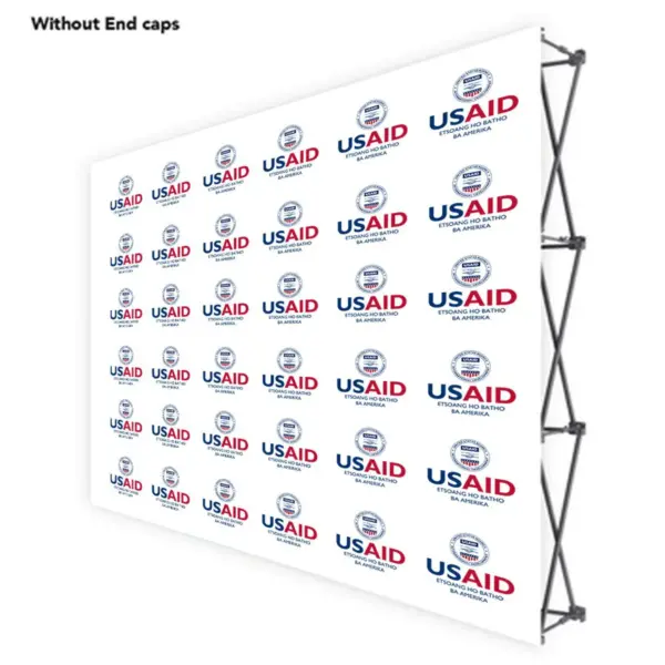 USAID Sesotho ONE CHOICE 10 Ft. Fabric Pop Up Display - 89"H Straight Graphic Package