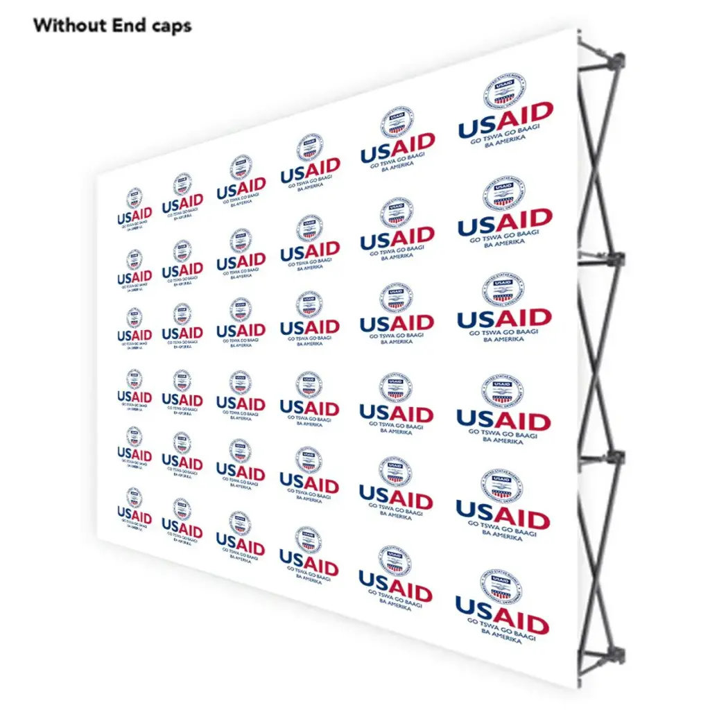 USAID Setswana ONE CHOICE 10 Ft. Fabric Pop Up Display - 89"H Straight Graphic Package