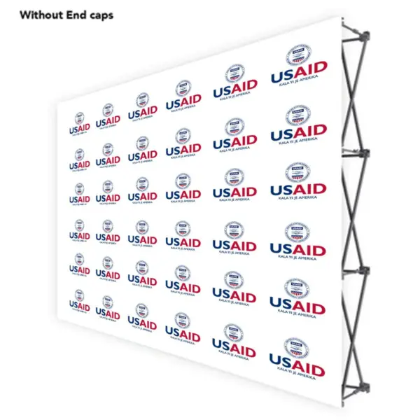 USAID Shilluk ONE CHOICE 10 Ft. Fabric Pop Up Display - 89"H Straight Graphic Package