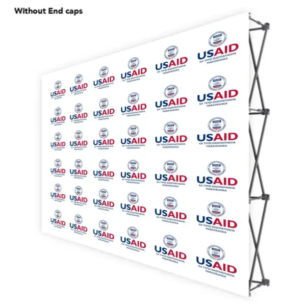 USAID Somali ONE CHOICE 10 Ft. Fabric Pop Up Display - 89"H Straight Graphic Package