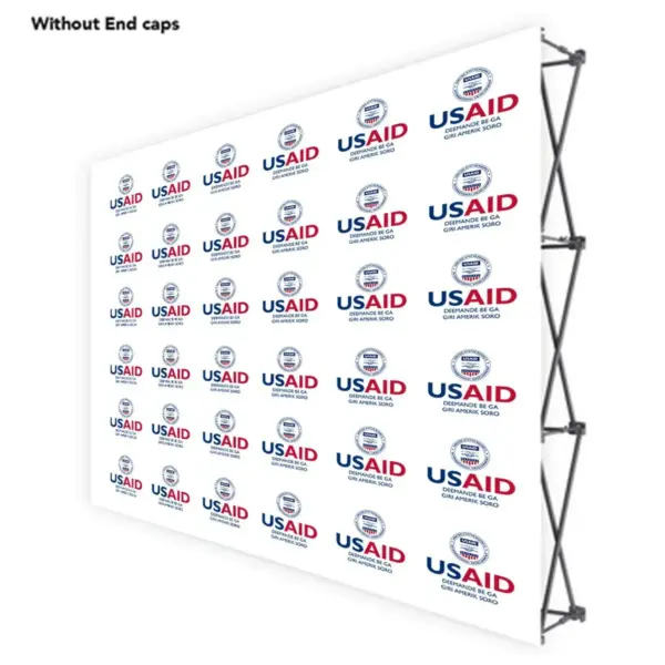 USAID Soninke ONE CHOICE 10 Ft. Fabric Pop Up Display - 89"H Straight Graphic Package