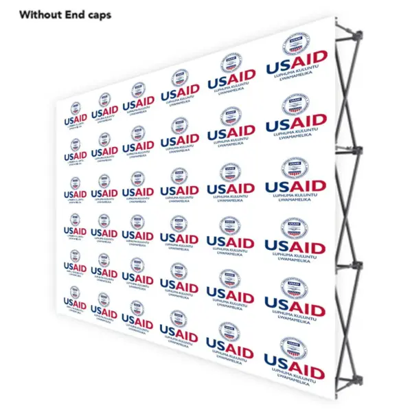 USAID Xhosa ONE CHOICE 10 Ft. Fabric Pop Up Display - 89"H Straight Graphic Package