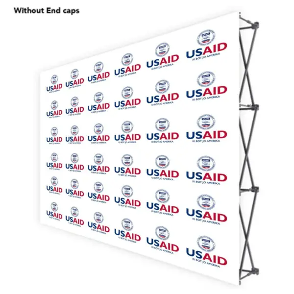 USAID Acholi ONE CHOICE 10 Ft. Fabric Pop Up Display - 89"H Straight Graphic Package