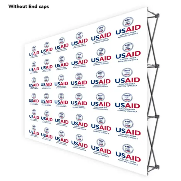 USAID Chishona ONE CHOICE 10 Ft. Fabric Pop Up Display - 89"H Straight Graphic Package