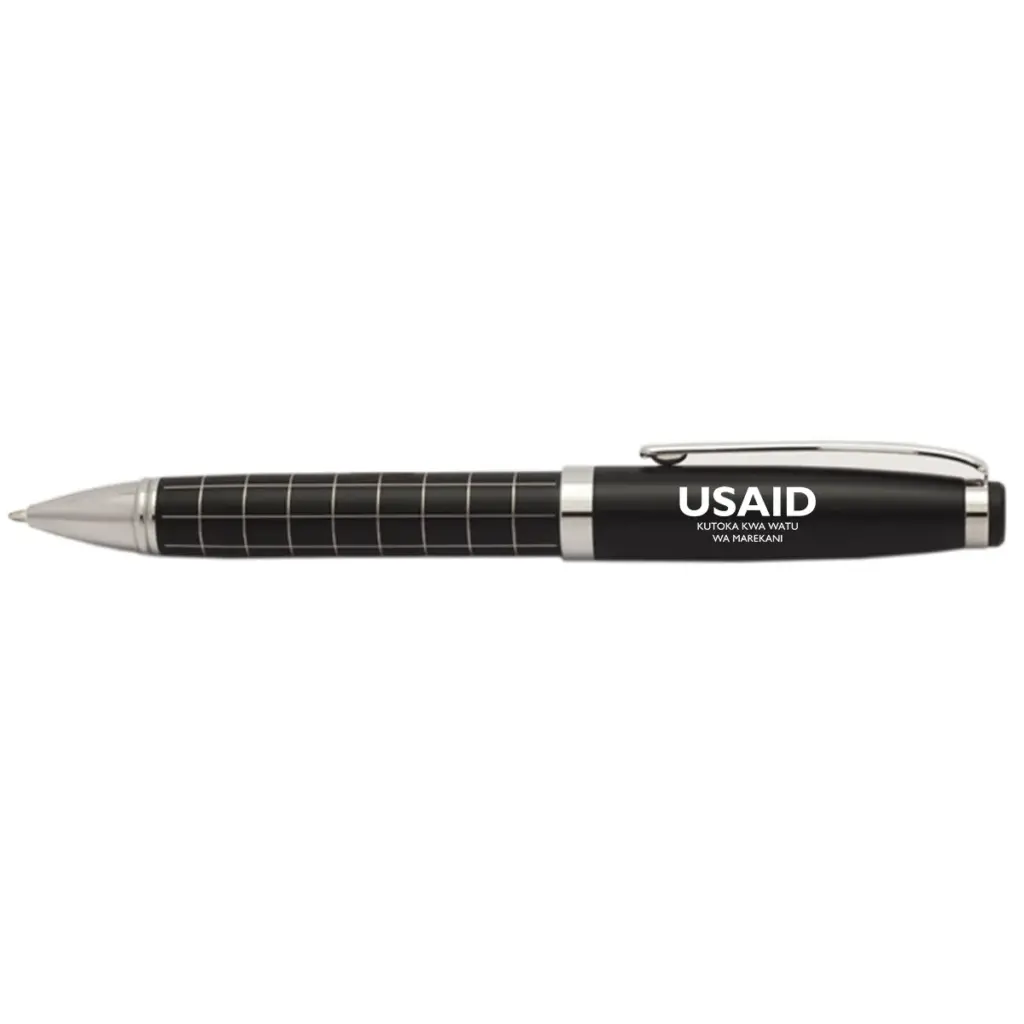 USAID Swahili - Onyx Grid Metal Pens
