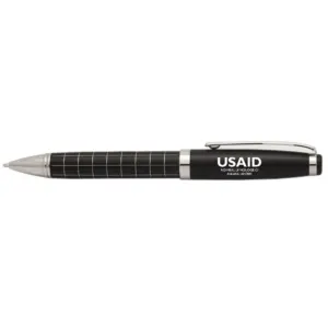 USAID Wolof - Onyx Grid Metal Pens