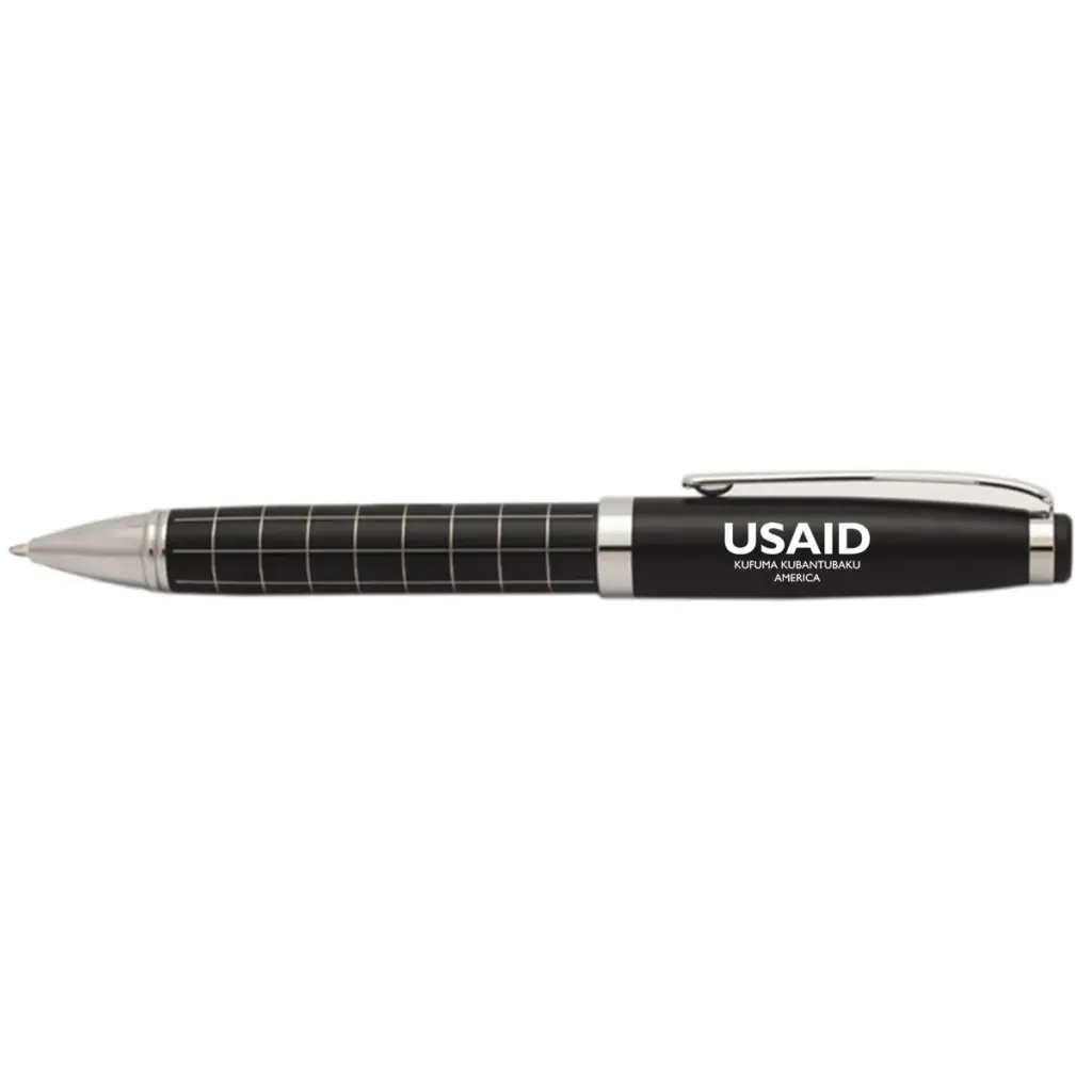 USAID Kaond - Onyx Grid Metal Pens