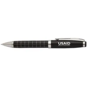 USAID Kirundi - Onyx Grid Metal Pens