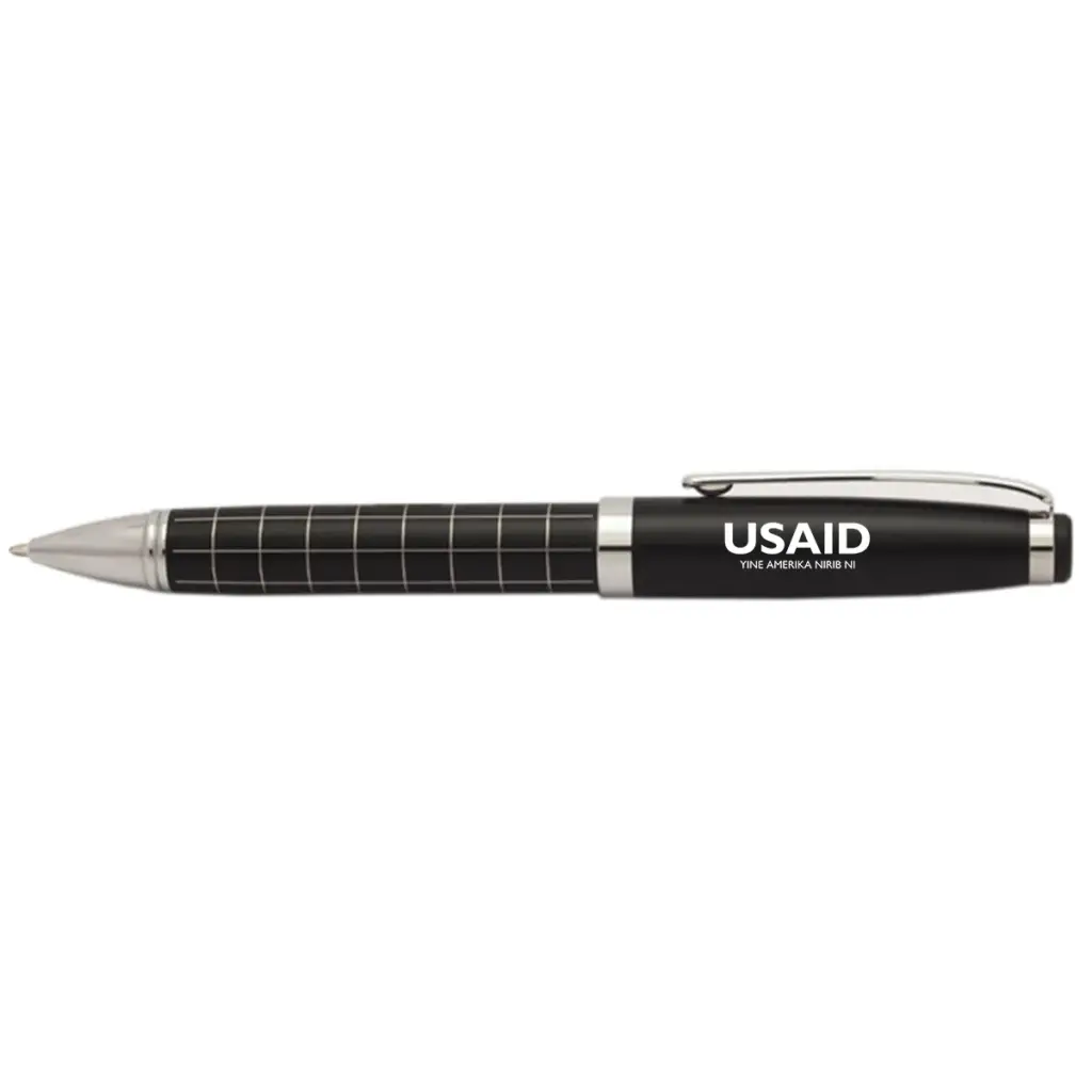 USAID Kusaal - Onyx Grid Metal Pens