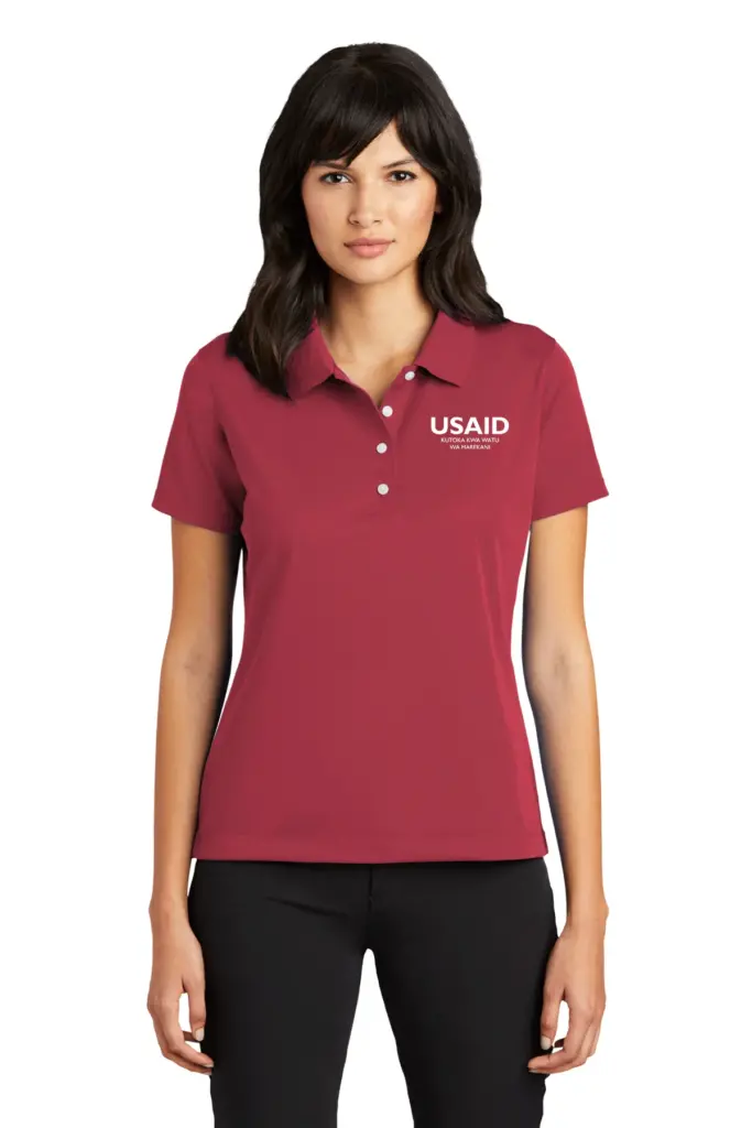 USAID Swahili Nike Golf Ladies Tech Basic Dri-Fit Polo Shirt