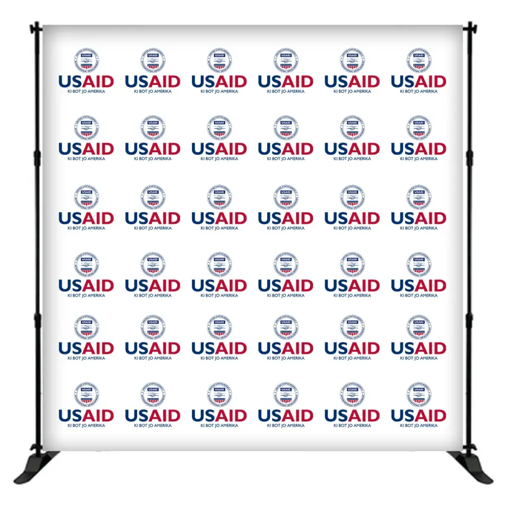 USAID Acholi 8 ft. Slider Banner Stand - 8'h Fabric Graphic Package