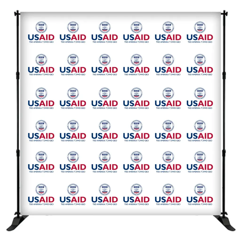 USAID Ewe 8 ft. Slider Banner Stand - 8'h Fabric Graphic Package